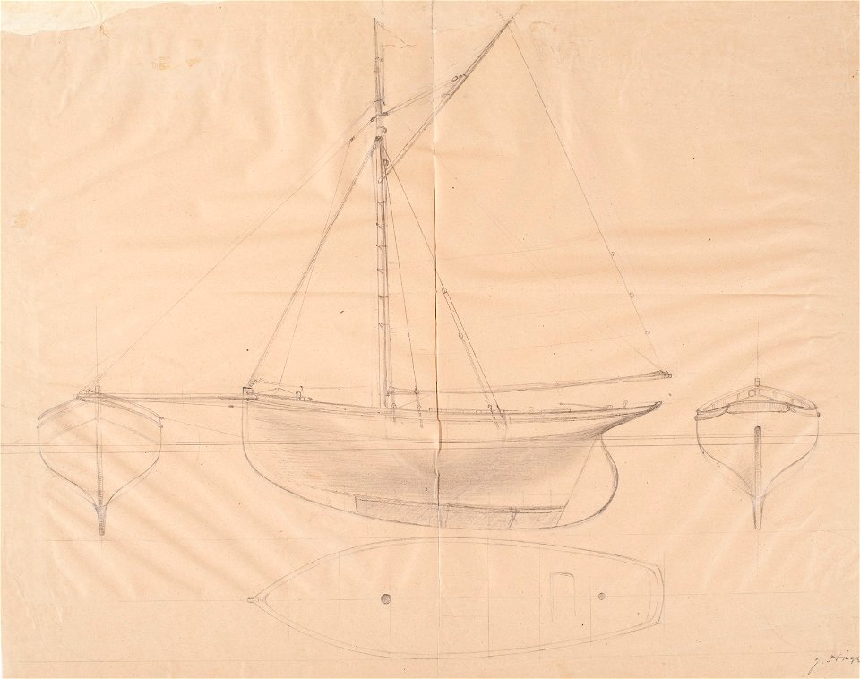 Blyertsteckning - Sjöhistoriska museet - SB 1361