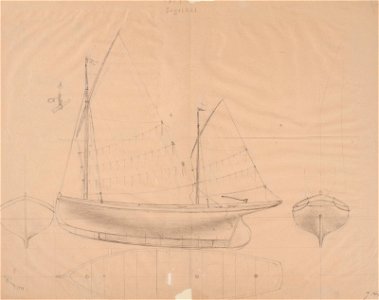 Blyertsteckning - Sjöhistoriska museet - SB 1360