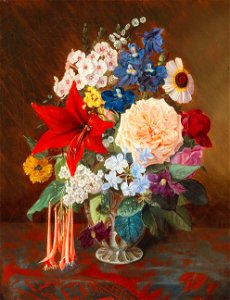 Blumen in einer Porzellanvase