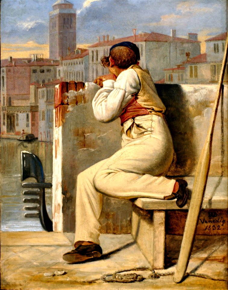 Ditlev Blunck - En gondoliere (1832)