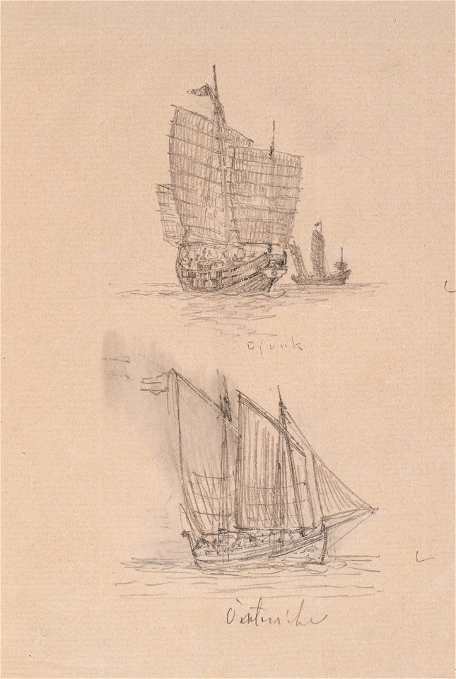 Blyertsteckning - Sjöhistoriska museet - SB 1334