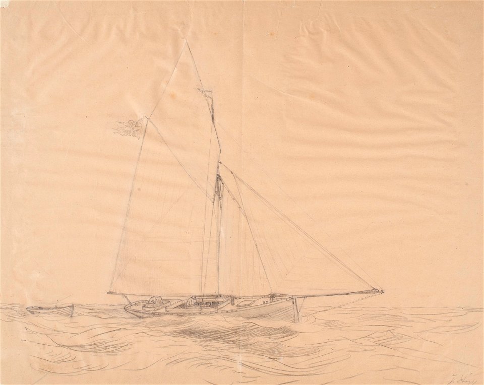 Blyertsteckning - Sjöhistoriska museet - SB 1363