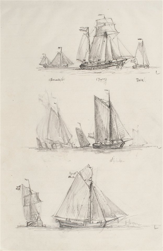 Blyertsteckning - Sjöhistoriska museet - SB 1337