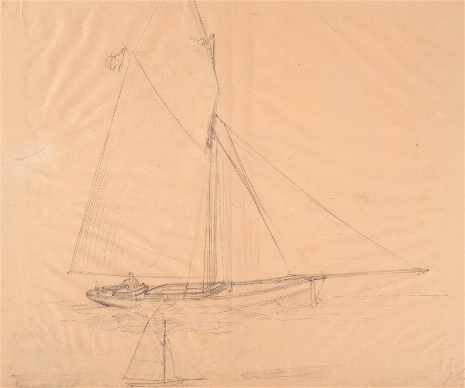 Blyertsteckning - Sjöhistoriska museet - SB 1362