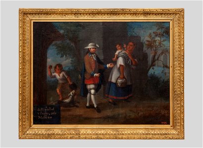 BMVB - anònim - 1 De Español y India sale Mestizo - 1075