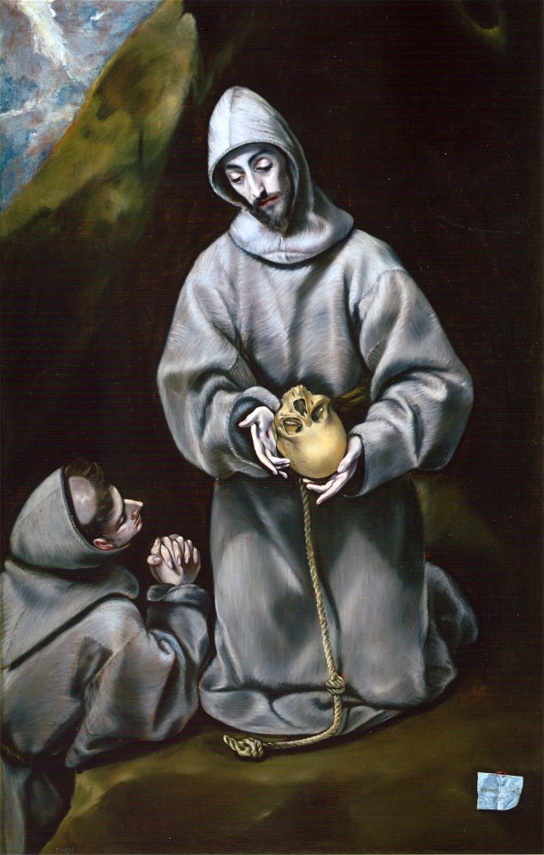 BMVB - Doménico Theotokópoulus - Sant Francesc d'Asís i el germà Lleó meditant sobre la mort - 8617