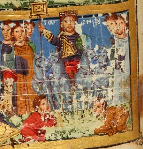 BnF MS Gr510 folio 69 verso - detail - Triumph of Joseph