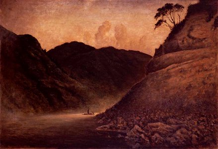 Boat Sailing on the Mogami River by Takahashi Yuichi (Tokyo National Museum)