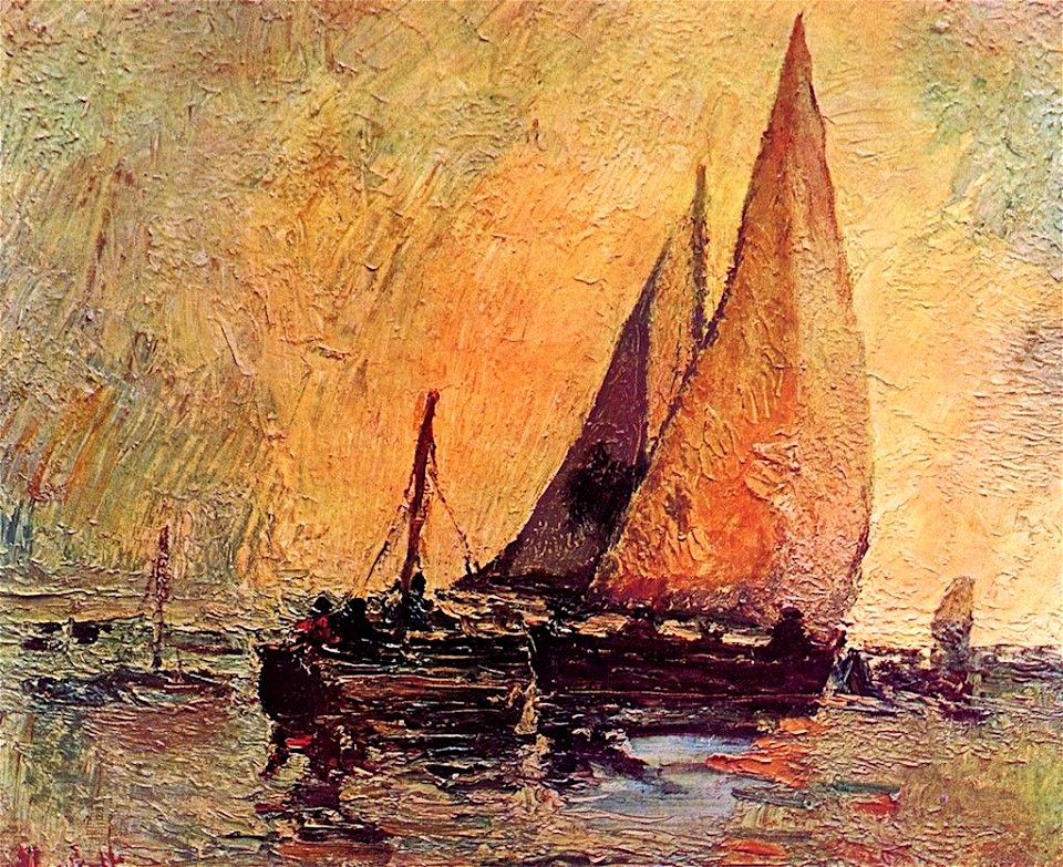 Boats-at-Cassis-Adolphe-Joseph-Thomas-Monticelli-Oil-Painting