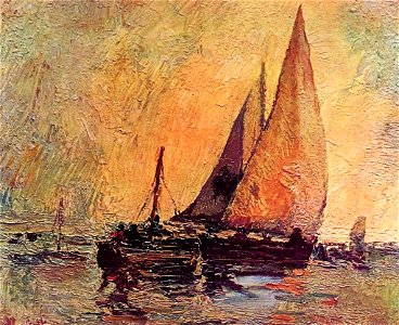 Boats-at-Cassis-Adolphe-Joseph-Thomas-Monticelli-Oil-Painting