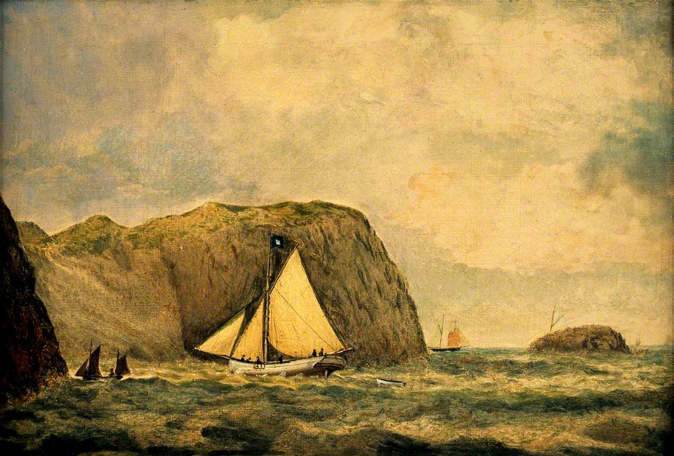 Boats off Llanlleiana (kwf00264)