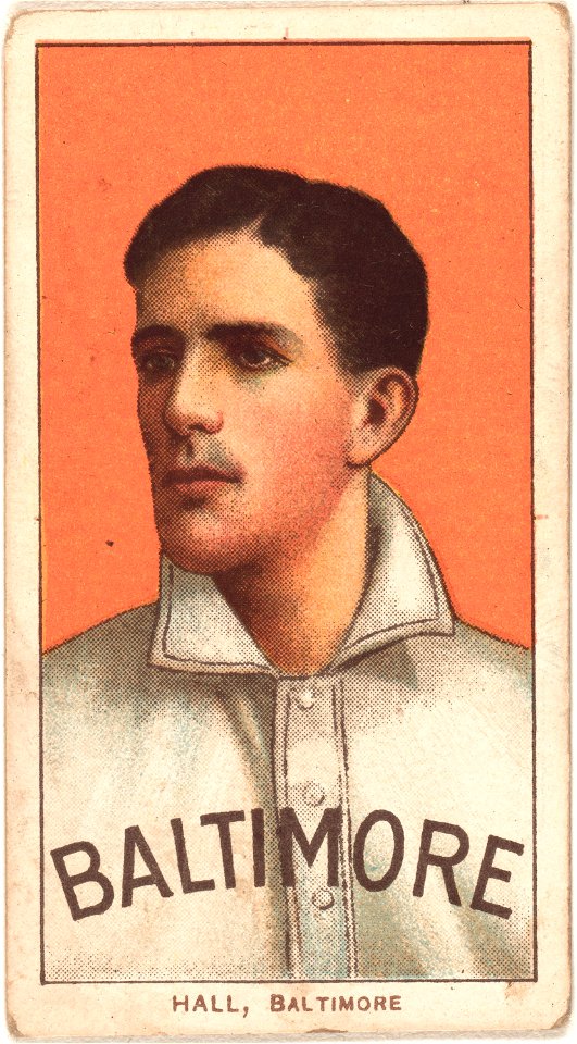 Bob Hall, Baltimore Team, baseball card portrait LCCN2008676914