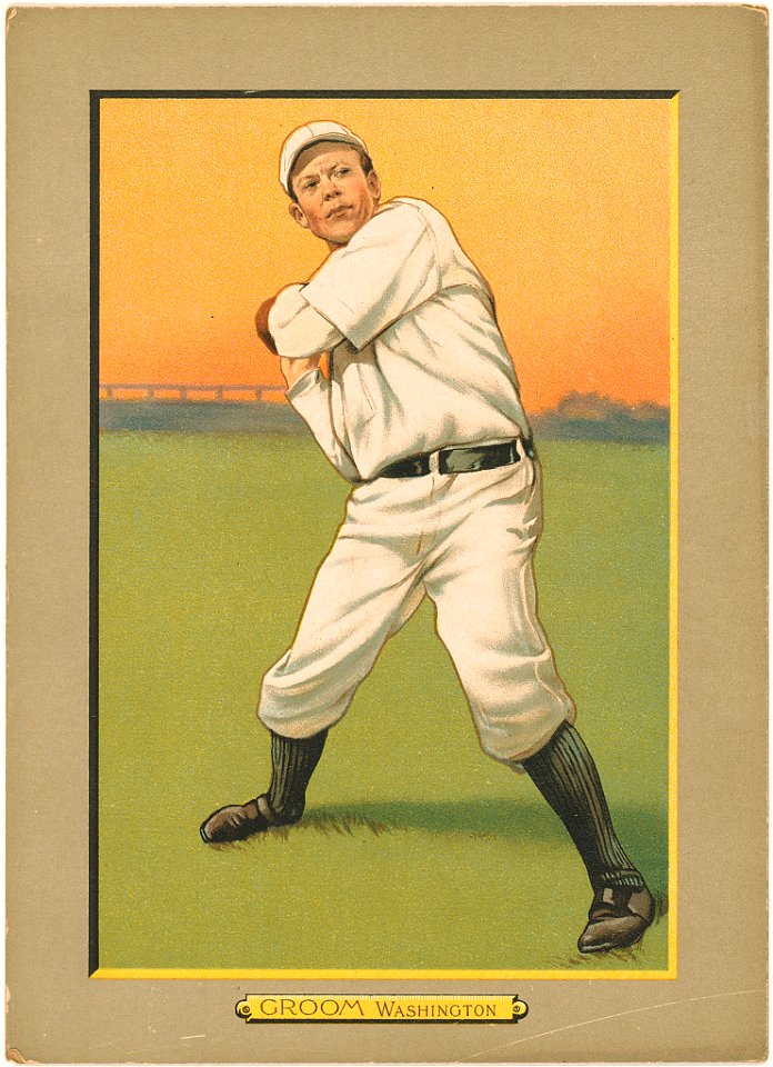 Bob Groom, Washington Nationals, baseball card portrait LCCN2007685706