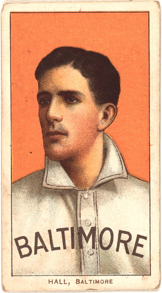 Bob Hall, Baltimore Team, baseball card portrait LCCN2008676914