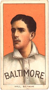 Bob Hall, Baltimore Team, baseball card portrait LCCN2008676914