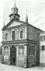Bobbio chiesa di San Lorenzo xilografia di Barberis