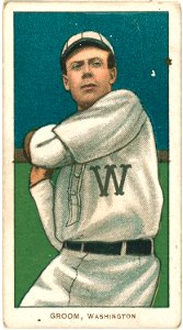 Bob Groom, Washington Nationals, baseball card portrait LCCN2008676854