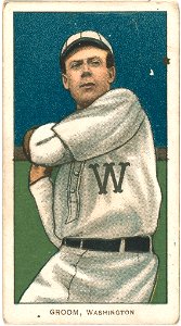 Bob Groom, Washington Nationals, baseball card portrait LCCN2008676854
