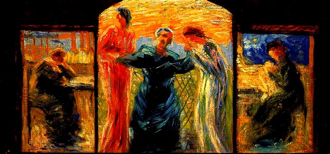 Boccioni - homage-to-mother-1908. Free illustration for personal and commercial use.