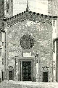 Bobbio facciata della Cattedrale xilografia di Barberis