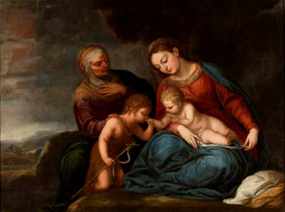 Bocanegra Virgen con el niño Santa Isabel y San Juanito