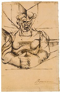 Boccioni - Studio per Testa + casa + luce (La madre), 1912