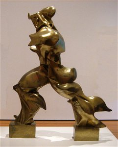 'Unique Forms of Continuity in Space', 1913 bronze by Umberto Boccioni. Free illustration for personal and commercial use.