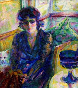 Boccioni - Signora Cragnolini Fanna, 1916. Free illustration for personal and commercial use.