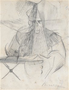 Boccioni - STUDIO PER I VOLUMI ORIZZONTALI (LA MADRE), 1912