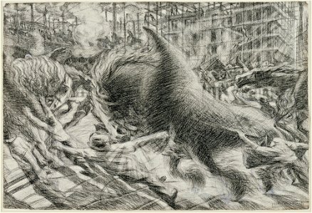 Boccioni - Study for The City Rises, 1910