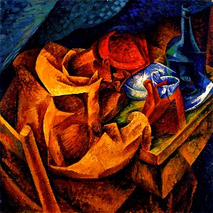 Boccioni - The Drinker, 1914. Free illustration for personal and commercial use.