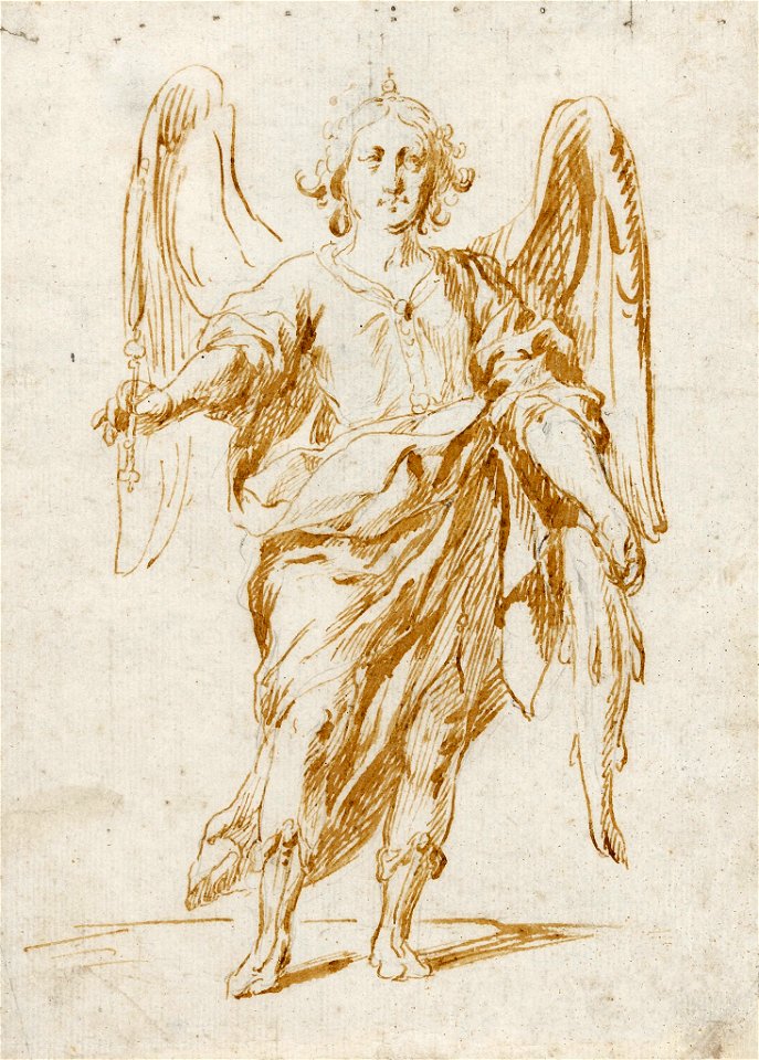 Boceto para San Rafael de las Casas Consistoriales - Antonio del Castillo
