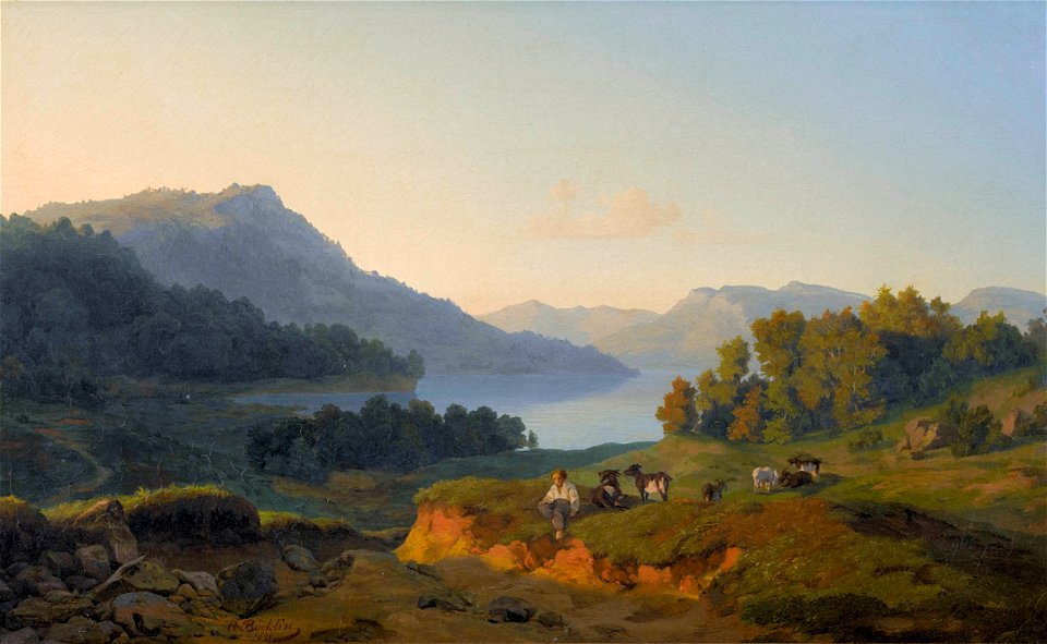 Arnold Böcklin - Gebirgssee (1846)