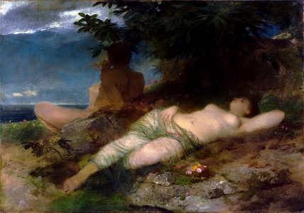 Arnold Böcklin - Nymphe und Satyr (1871)