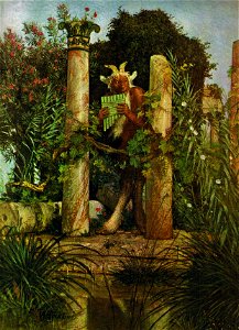 Arnold Böcklin - Faun, die Syrinx blasend (ca. 1875)