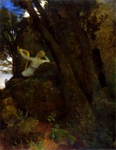 Arnold Böcklin - Sappho (1862). Free illustration for personal and commercial use.
