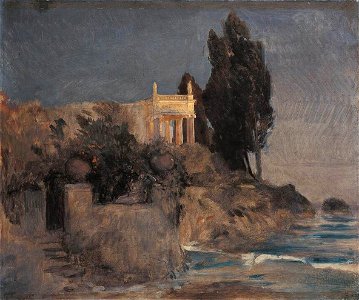 Arnold Böcklin - Villa by the Sea - WGA3035