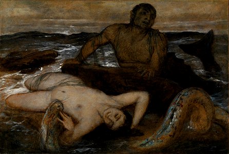 Arnold Böcklin - Triton und Nereide. Free illustration for personal and commercial use.