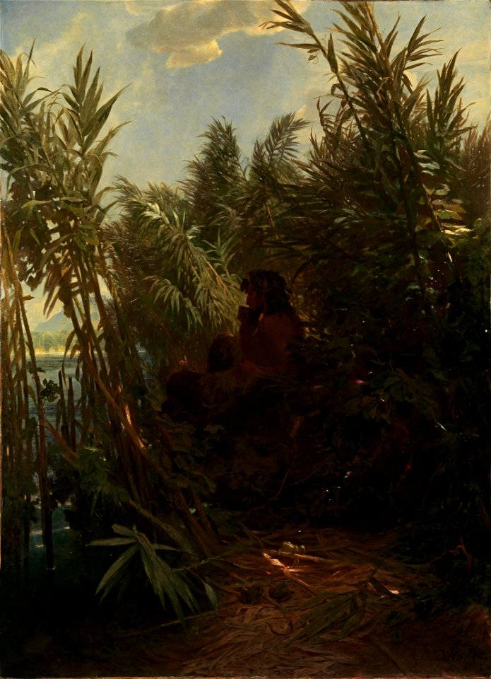 Arnold Böcklin - Pan im Schilf (1857)