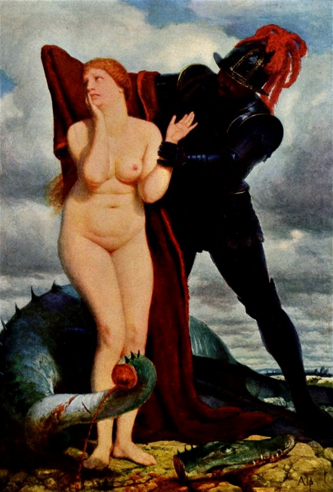Böcklin, Arnold - Angelika, von einem Drachen bewacht - 1879-80