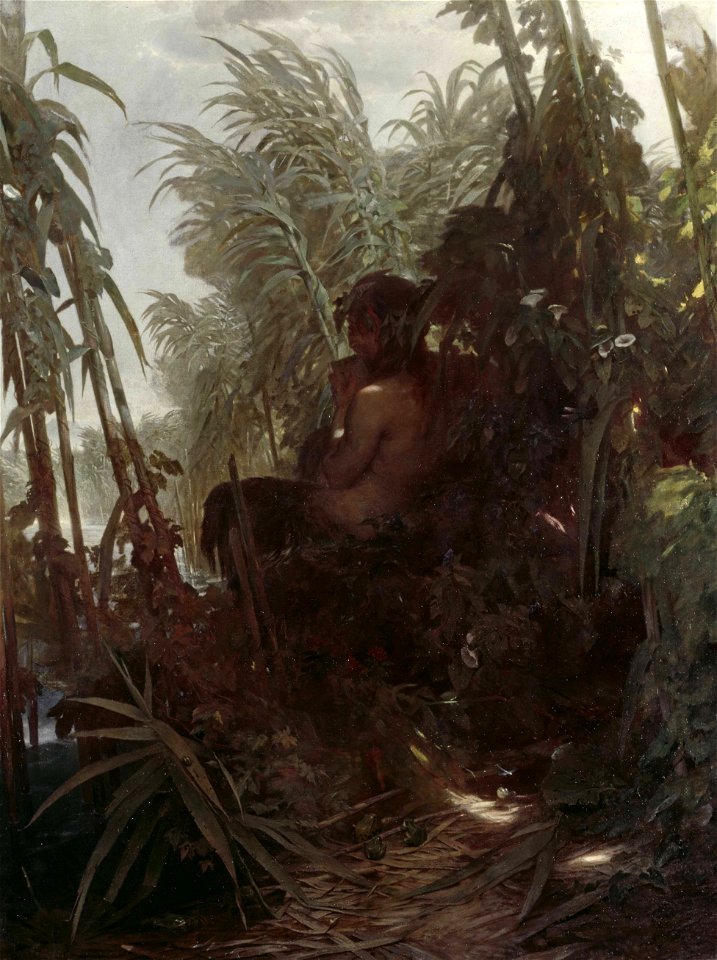 Arnold Böcklin - Pan in the Reeds, 1858