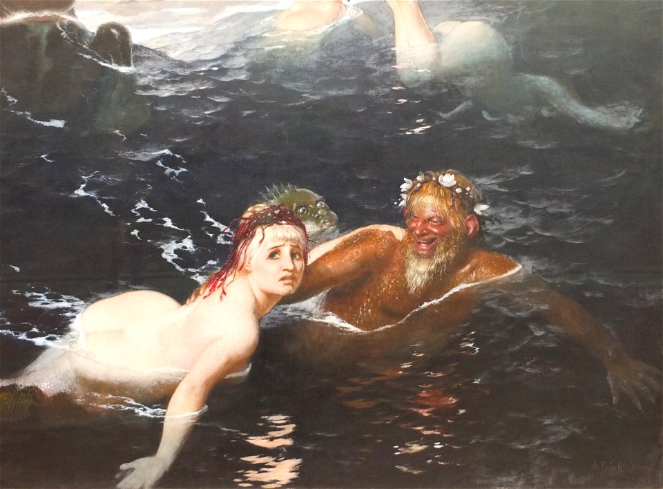 Muenchen Neue Pinakothek Boecklin Spiel Wellen 01