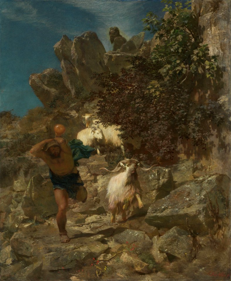 Arnold Böcklin - Pan erschreckt einen Hirten (1860)
