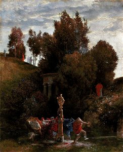 Arnold Böcklin - Römisches Maifest (ca. 1872). Free illustration for personal and commercial use.
