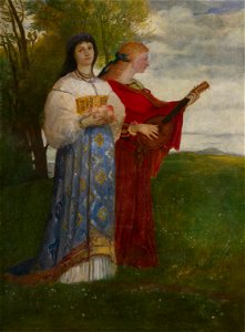 Arnold Böcklin - Im Frühling (1873). Free illustration for personal and commercial use.