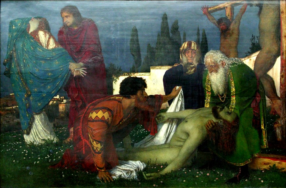 Arnold Böcklin - Beweinung unter dem Kreuz
