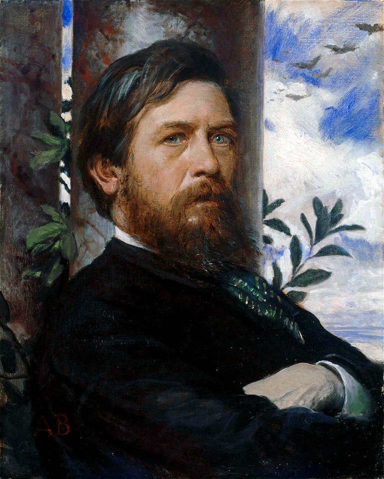 Arnold Böcklin (1827 - 1901), Selbstportrait (1873)FXD