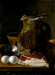 Bodegonconjamonhuevosyrecipientes-meléndez
