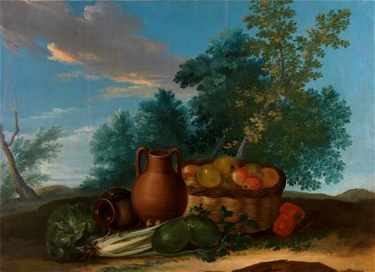 Bodegón de frutas y verduras, de Ginés Andrés de Aguirre (Museo del Prado)