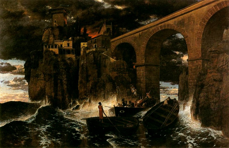 Arnold Böcklin - Attack by Pirates - WGA03031